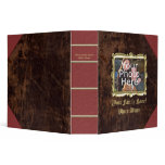 Custom Personalized Photo Album, Vintage Leather 3 Ring Binders