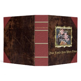 Custom Personalized Photo Album, Vintage Leather binder