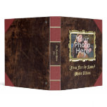 Custom Personalized Photo Album, Vintage Leather Vinyl Binder