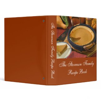 Custom Personalized Thanksgiving Recipe Book 3 Ring Binders
