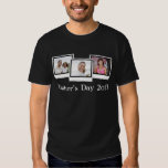 Custom Personalized Three Photo Father's Day Shirt