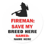 Custom Pet Fire Safety stickers