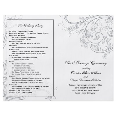 Custom_Pewter Wedding Program Flyer Design