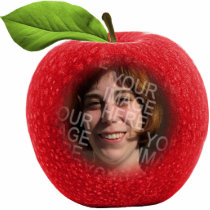 Custom Photo Apple Face Ornament Photo Cut Out
