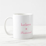 Custom photo argyle preppy bridesmaid coffee mug