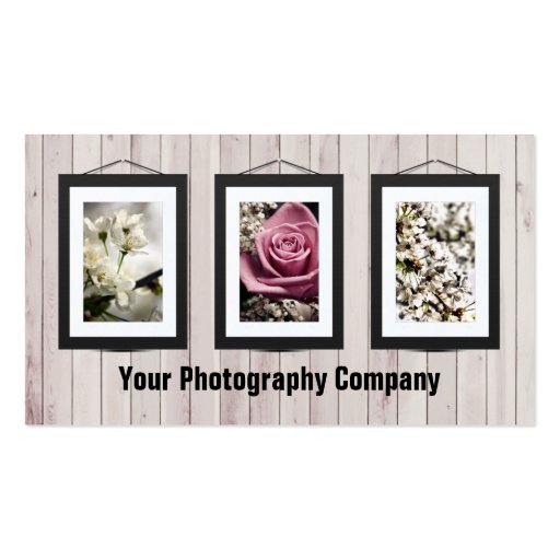 Custom Photo Art Gallery Business Cards (front side)