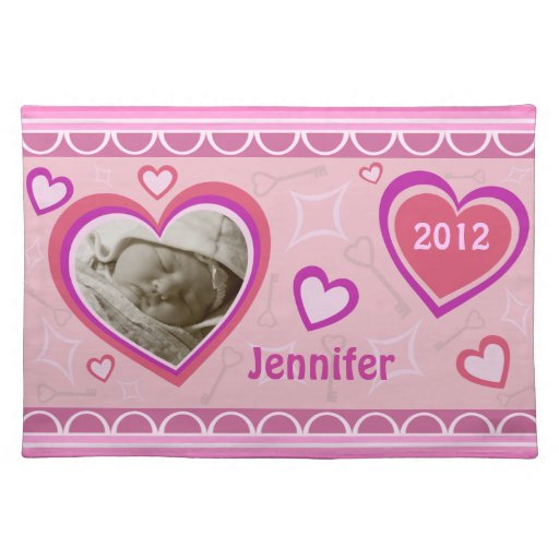 Custom Photo Baby Girl American MoJo Placemat Zazzle