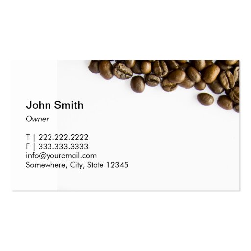 Custom Photo Banner Coffee Shop Loyalty Cards Business Card (back side)