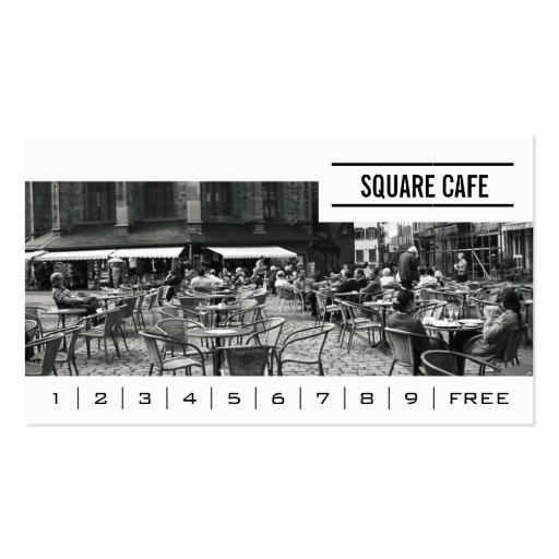 Custom Photo Banner Coffee Shop Loyalty Cards Business Card (front side)