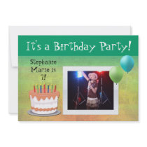 Custom Photo Birthday Party Invitation by cutencomfy Custom Photo Birthday Party Invitation
