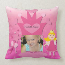 Custom Photo Blond Hair Princess Pillow pillows