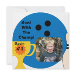 Custom Photo Bowling Champ Invitations