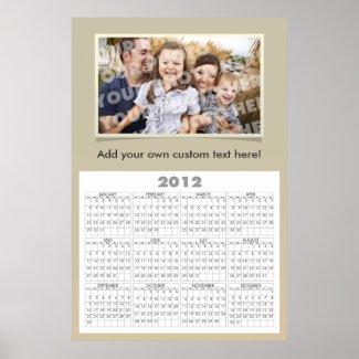 Custom Calendar Printing on Custom Photo Calendar Poster Template Print