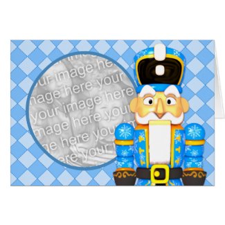 Custom Photo Card Nut Cracker Soldier Blue card