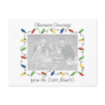 Custom Photo Christmas Card-Christmas Lights Post Card
