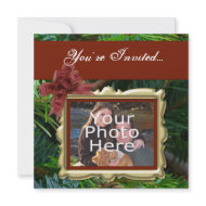 Custom Photo Christmas Holiday Party Invitation invitation