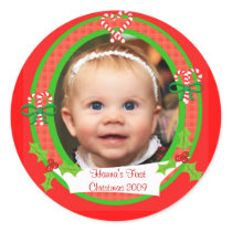 Custom Photo Christmas Stickers by jamiecreates1 Custom Photo Christmas Stickers
