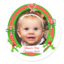 Custom Photo Christmas Stickers by jamiecreates1 Custom Photo Christmas Stickers