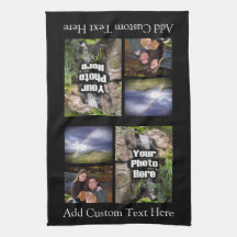 Custom Photo Collage Kitchen Towels