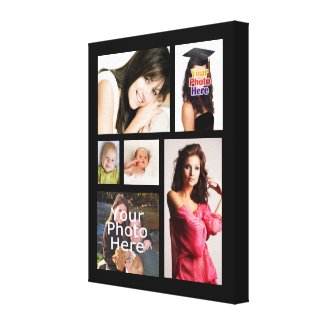 Custom Photo Collage Wrapped Canvas, 1.5" Depth Gallery Wrapped Canvas
