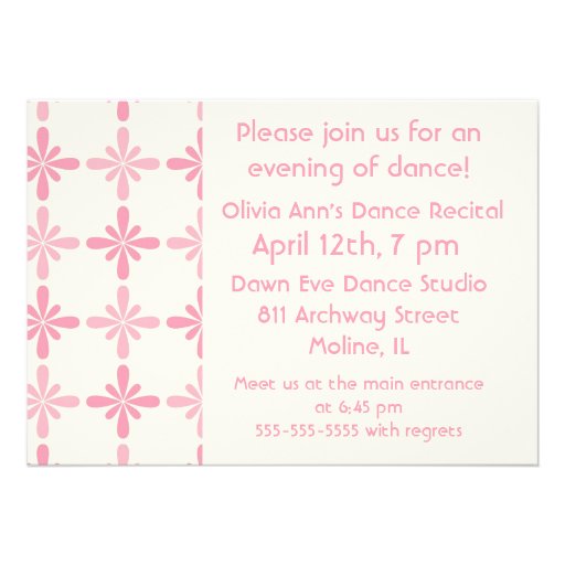 Custom Photo Dance Recital Birthday Invitation