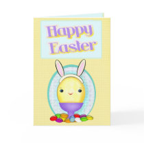 Custom Photo Easter Bunny Egg Cards