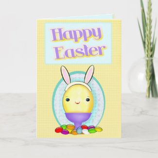 Custom Photo Easter Bunny Egg card