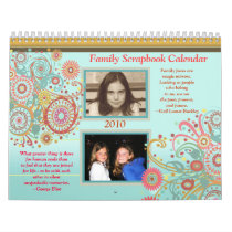 Custom Photo Family Scrapbook Calendar by jamiecreates1 Custom Photo Family Scrapbook Calendar