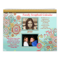 Custom Photo Family Scrapbook Calendar - Huge by jamiecreates1 Custom Photo Family Scrapbook Calendar - Huge