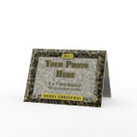 Custom Photo Frame Camouflage Military Christmas Greeting Cards