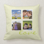 Custom Photo Frame Throw Pillows Collage | Love
