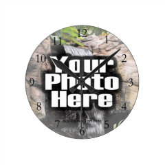 Custom Photo Full Color Clock with Numbers