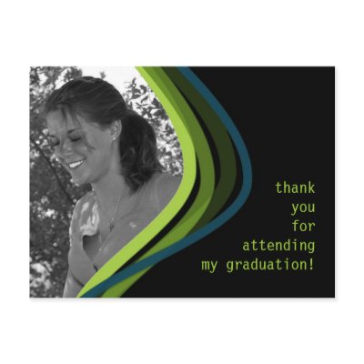 Custom Photo Graduation Thank You Card Postcard by patricklori