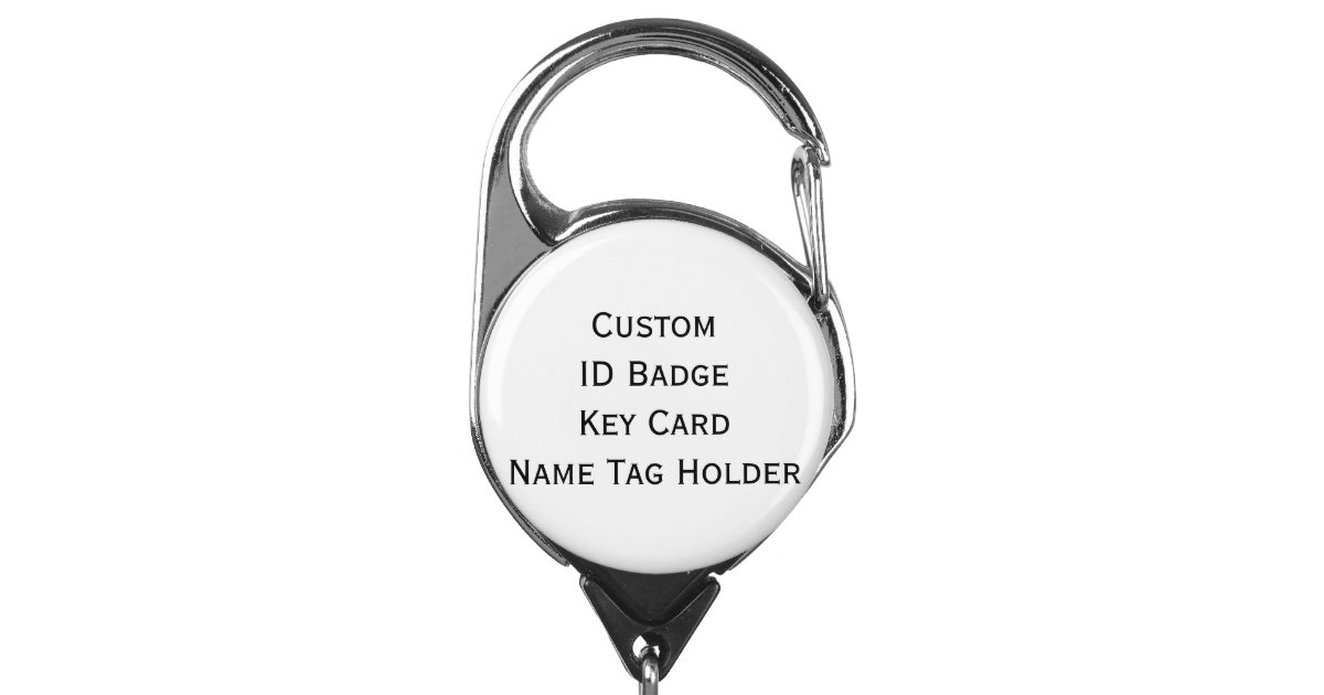 Custom Photo ID Badge Key Card Name Tag Holder Zazzle
