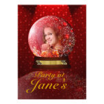 Custom photo inside crystal globe invitations invitations