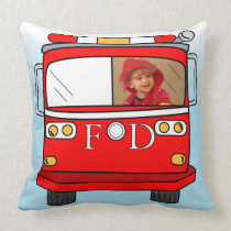Custom Photo Little Firefighter Pillow pillows