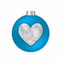 Custom Photo Ornament Blue Heart Bulb photo sculptures