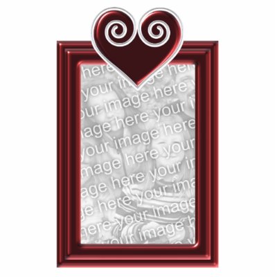 Custom Photo Ornament Red Foil Heart Frame Cut Out by mariannegilliand
