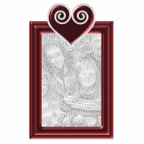 Custom Photo Ornament Red Foil Heart Frame photo sculptures