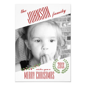 Custom Photo Personalized Holiday Christmas Card