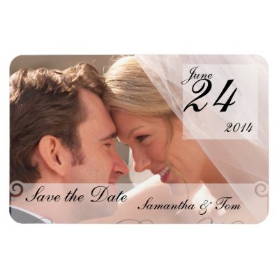 Custom Photo Save the Date Vinyl Magnets