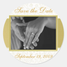 Custom Photo Save the Date Sticker/Seal
