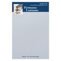 Custom Photo Stationery, Blue by cutencomfy Custom Photo Stationery, Blue