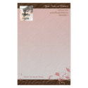 Custom Photo Stationery, Pink Swirl by cutencomfy Custom Photo Stationery, Pink Swirl