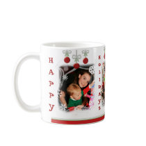 Custom Photo & Text Christmas Coffee Mug