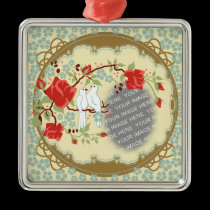Custom Photo Vintage Inspired Love ornaments