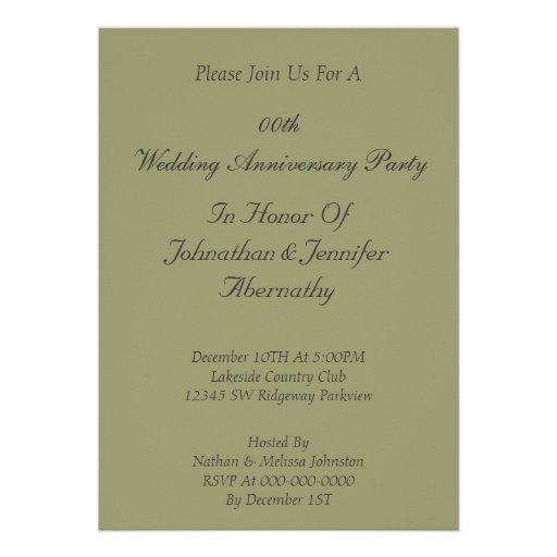 Custom Photo Wedding Anniversary Party Invitation