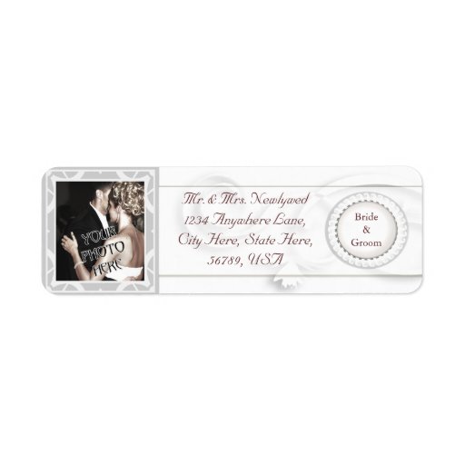 Custom Photo Wedding Return Address Labels Zazzle