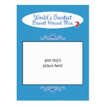 Custom Photo! Worlds Greatest Basset Hound Mix Post Card