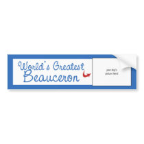 Custom Photo! Worlds Greatest Beauceron Bumper Stickers